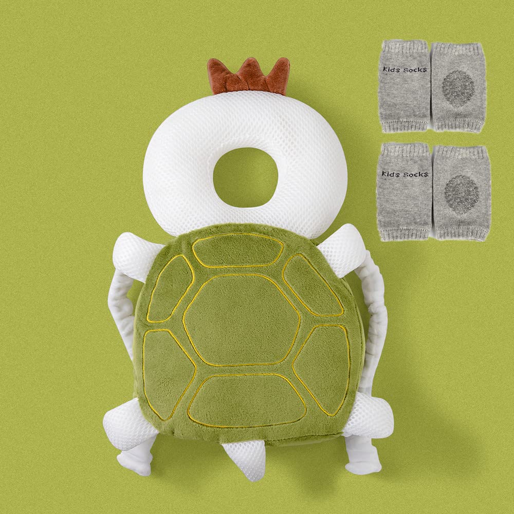 Baby Head Protector & Baby Knee Pads For Crawling, Adjustable Toddlers Head Safety Pad Cushion Backpack, Baby Back Protection Fo