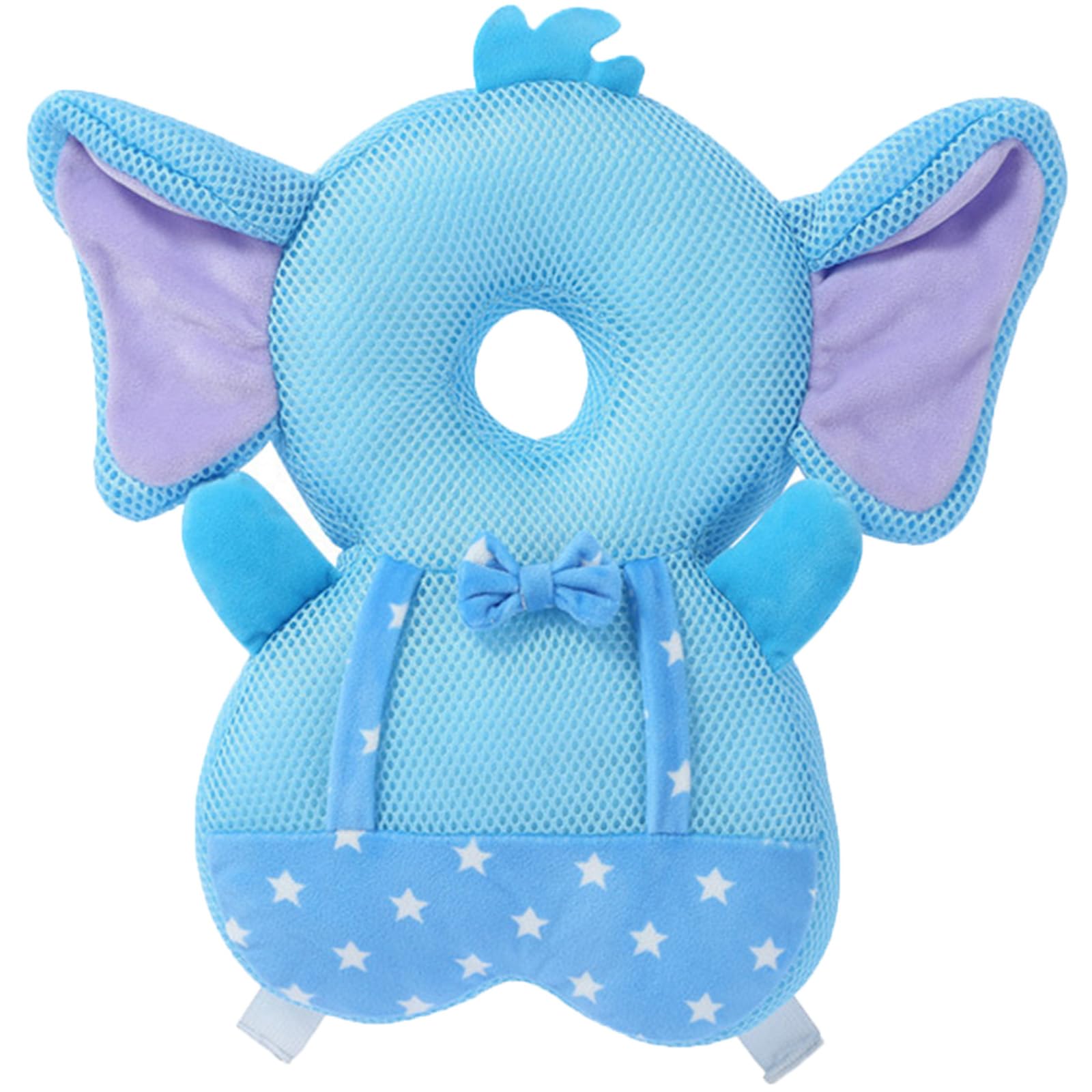 Baby Walker Head Protector Toddler Adjustable Baby Head Protection Backpack Wear Safety Pad (Star Elephant)