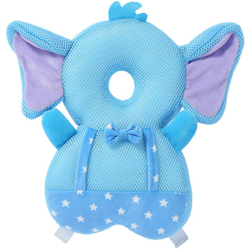 Baby Walker Head Protector Toddler Adjustable Baby Head Protection Backpack Wear Safety Pad (Star Elephant)