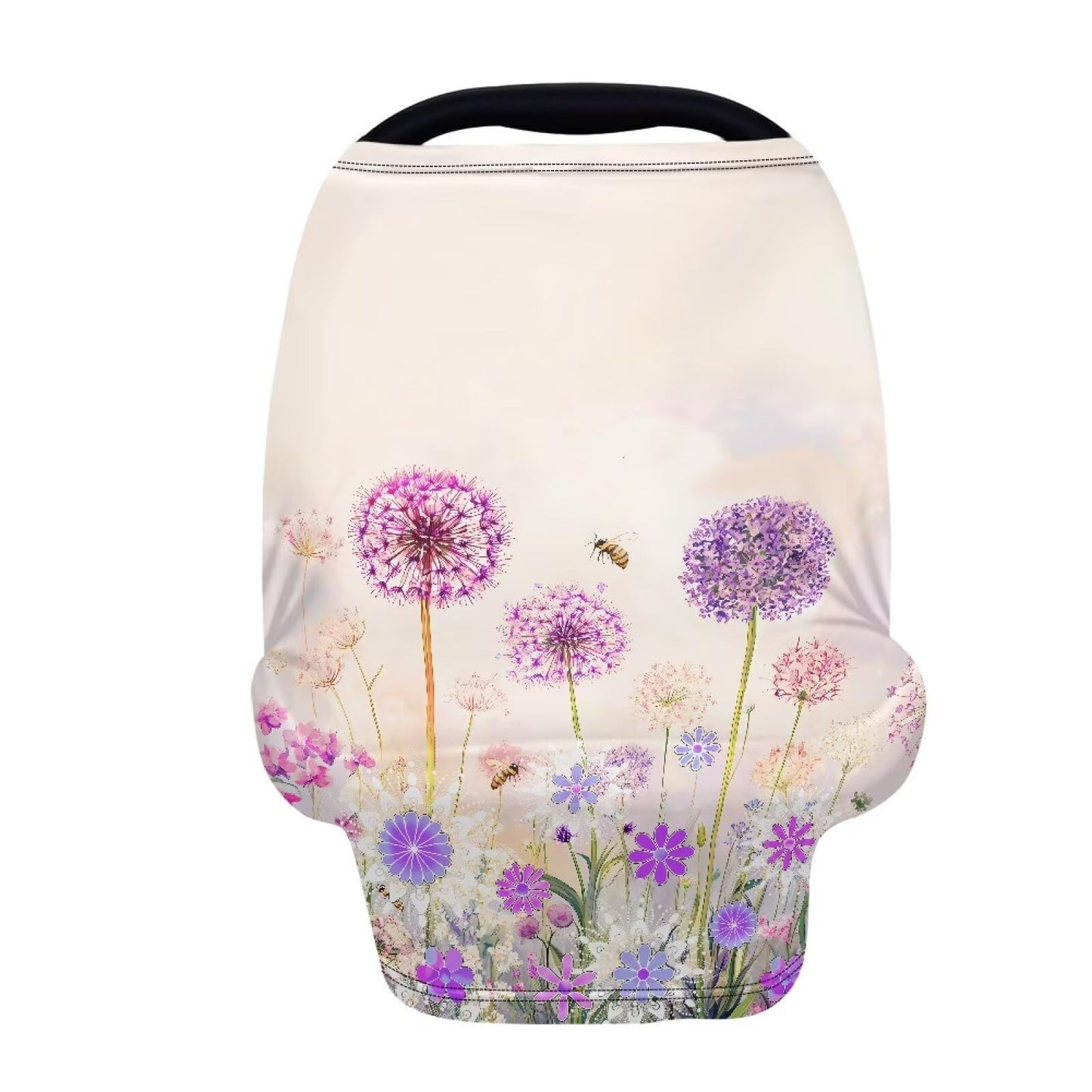 Biyejit Dandelion Flower Car Seat Cover for Babies, Mom Nursing Covers Breastfeeding Scarf, Multi Use Infant Carseat Canopy for