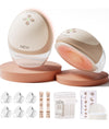 NCVI Heated Hands Free Breast Pump, 360 Warm Wearable Breastfeeding Pump, -300 mmHg Hospital-Grade Suction, 2000mAh Long Battery