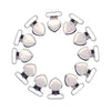 Sutoyuen 1' Metal Heart Suspender Clips,Pacifier Clips For Diy Craft Dummy Pacifier Holders Bib Soother Clip Toy Holder Silver