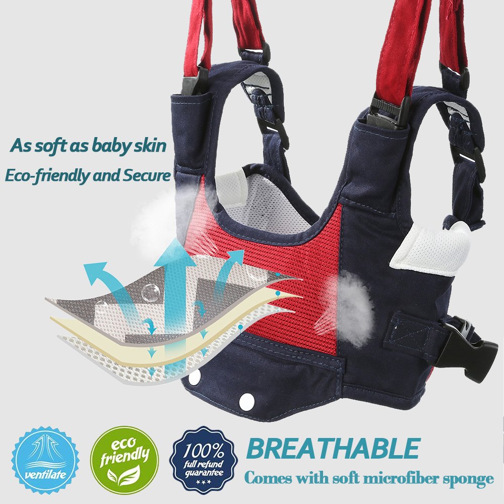 Baby Walker Toddler Walking Assistant, Deralaon Handheld Stand Up And Walking Learning Leash Kids Safety Breathable Walking Harn