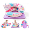 Koty Tummy Time Toys, 2-in-1 Unicorn Tummy Time Mat & Seated Support Pillow, Baby Toys 0-6 Months, Sensory Play Developmental Ne