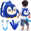 Accmor Toddler Harness Backpack Leash, Cute Penguin Kid Backpacks With Anti Lost Wrist Link, Mini Child Backpack Harness Leashes