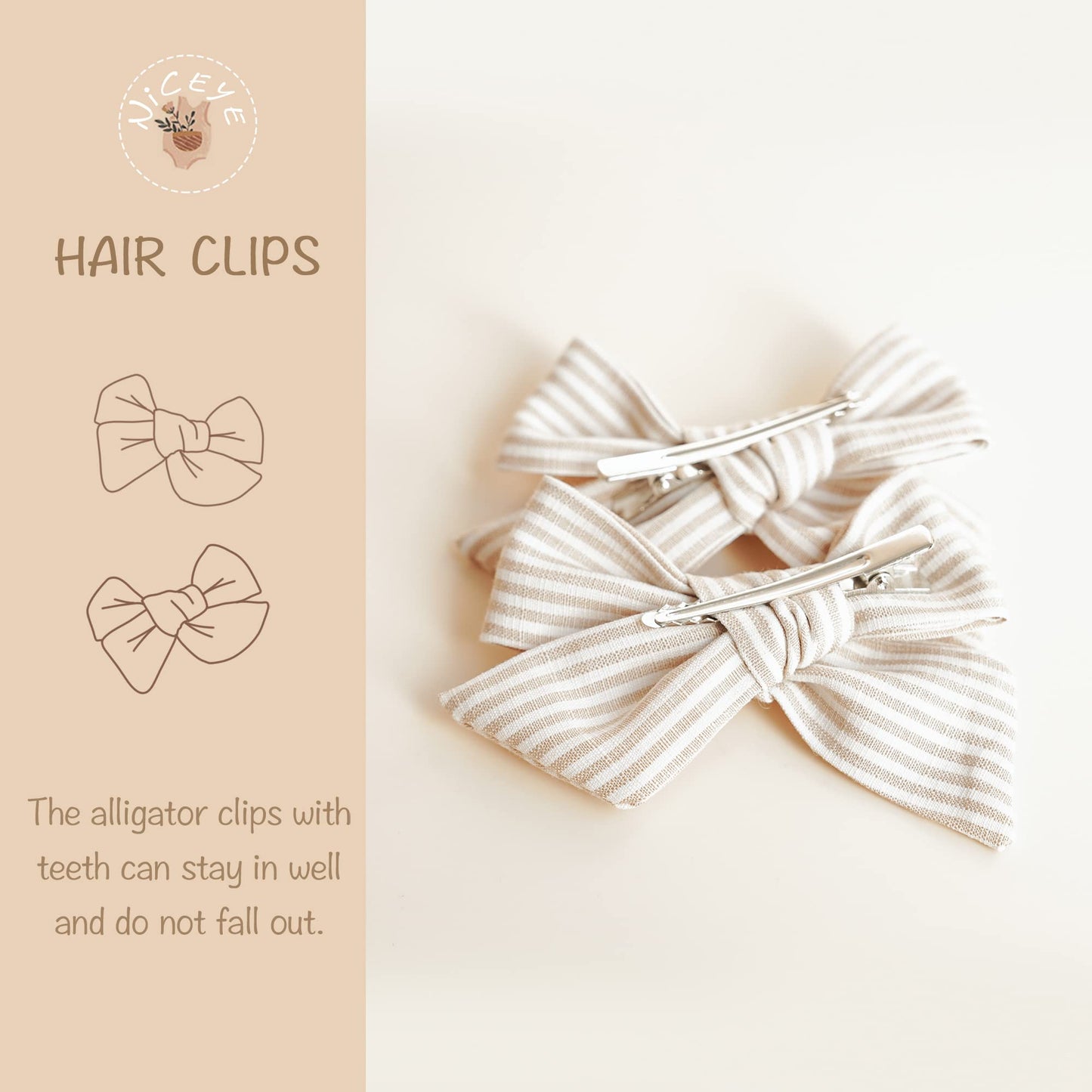 Niceye 24 Pack Baby Girls Hair Bows Clips Hair Barrettes Accessory For Babies Infant Toddlers Kids In Pairs