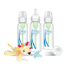 Dr. Brown'S Natural Flow? Anti-Colic Options+Narrow 8Oz/250Ml Baby Bottle + Lovey Gift Set With Level 1 Slow Flow Nipples