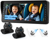 Dual Baby Car Camera For 2 Kids - 6.9Hd Display With Ambient Lighting, Rotatable Night Vision Cameras, Easy Setup, Ideal For Par