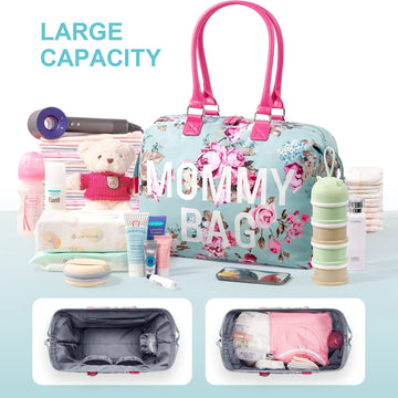 Litbear Mommy Hospital Bag For Labor And Delivery, Large Capacity Waterproof Multifunction Overnight Bag For Women, Mom Bag With