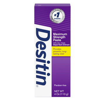 Desitin Maximum Strength Baby Diaper Rash Cream With 40% Zinc Oxide For Treatment, Relief & Prevention, Hypoallergenic, Phthalat