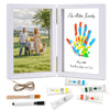 Family Handprint Kit, Diy Baby Hand And Footprint Handmade Keepsake Wooden Frame, Family Gifts With 5 Non-Toxic Baby-Safe Paint,