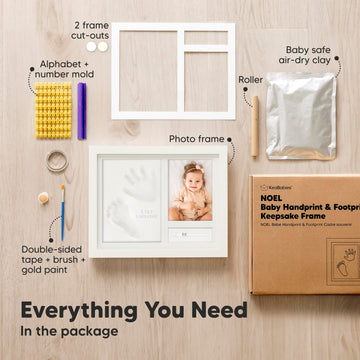 Keababies Baby Footprint Kit - Baby Hand And Footprint Kit, Baby Shower Gifts For Mom, Baby Keepsake, Personalized Baby Picture