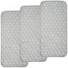 BlueSnail Quilted Thicker Waterproof Changing Pad Liners 3 Count(Gray 13 x 27 )