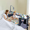 PEARLOVE Baby 5-in-1 Pack and Play with Bassinet, Bassinet Bedside Sleeper 5 Functions, Baby Crib with Mattress, Diaper Changer,