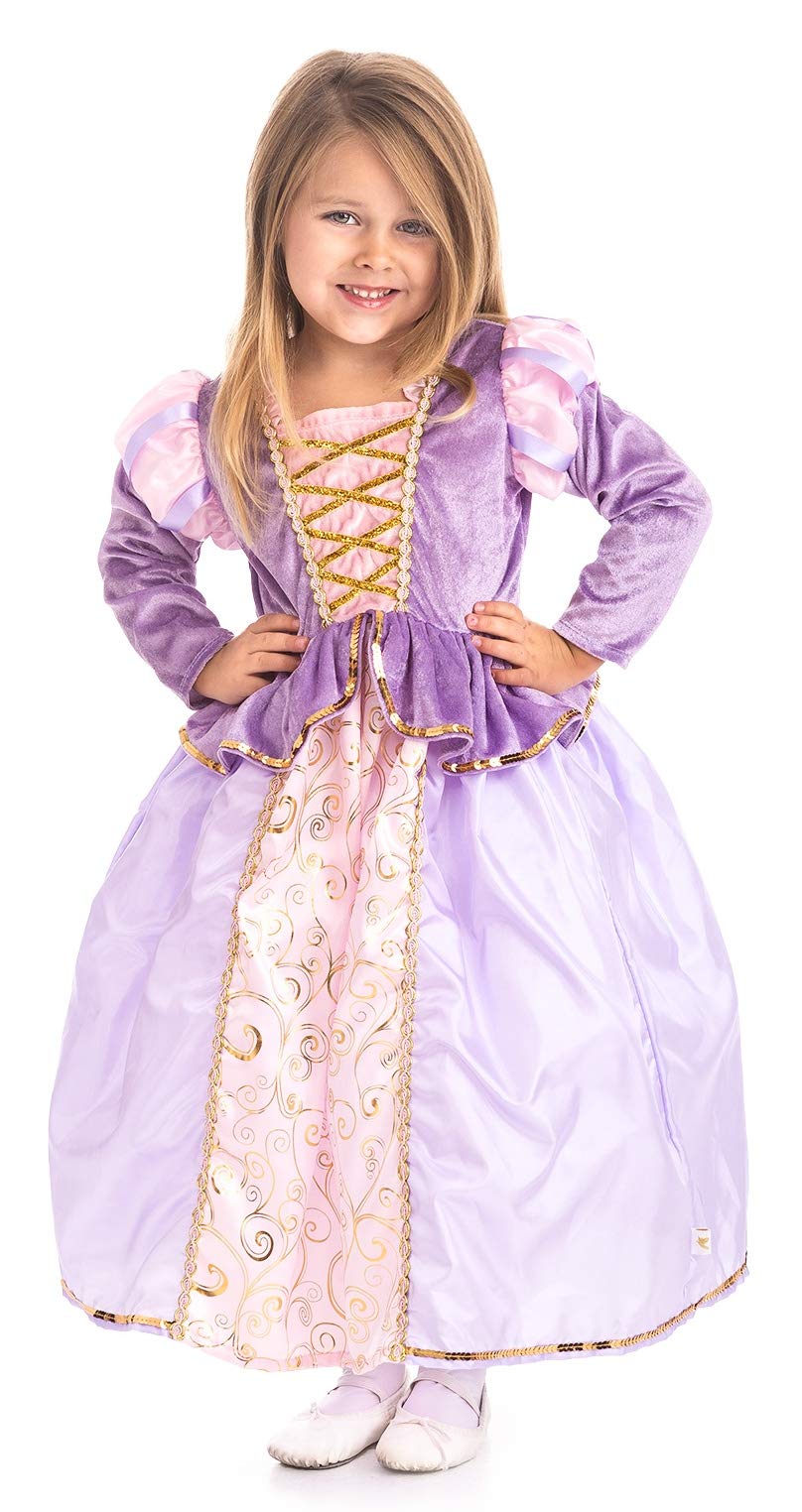 Little Adventures Classic Rapunzel Princess Dress Up Costume (Medium Age 3-5) - Machine Washable Child Pretend Play And Party Dr