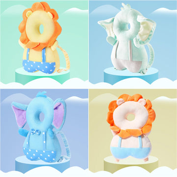 Baby Walker Head Protector Toddler Adjustable Baby Head Protection Backpack Wear Safety Pad (Elk)