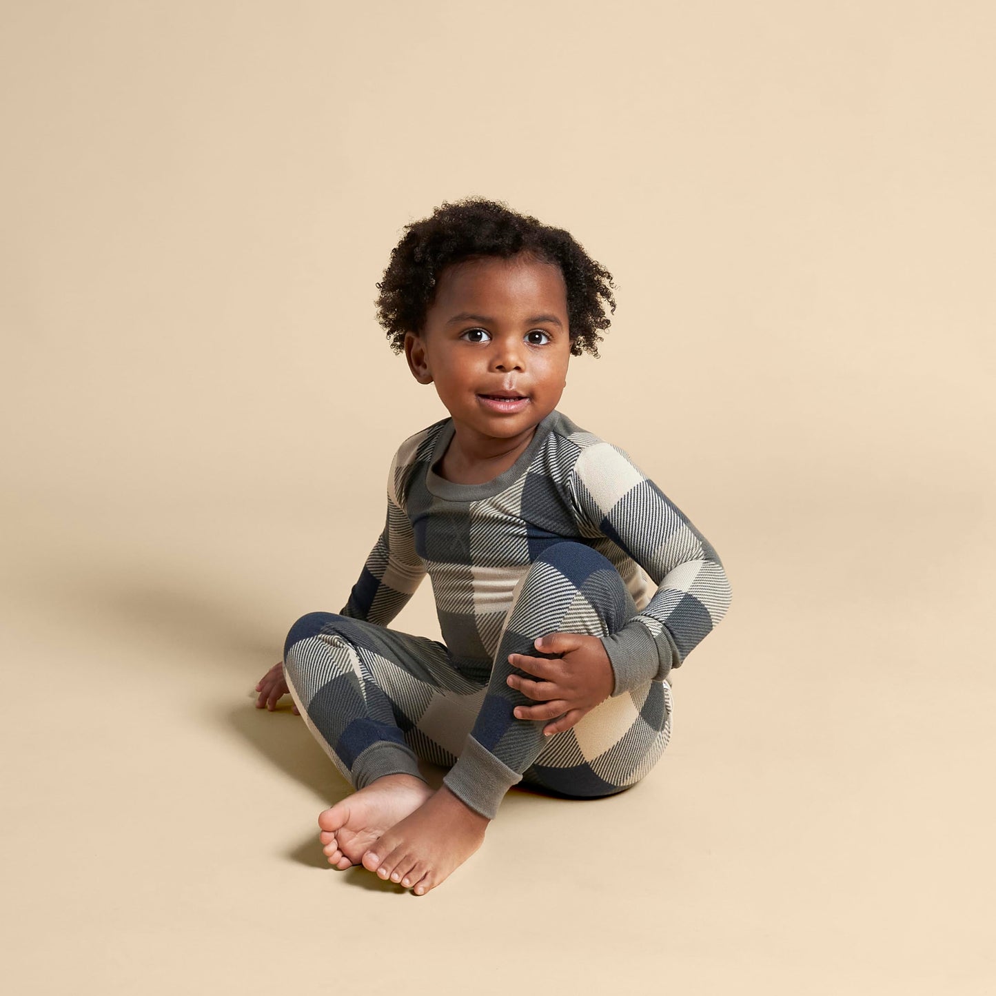 Modern Moments By Gerber Baby Hacci Snug Fit 2-Piece Pajama Set, Dark Green Plaid, 18 Months