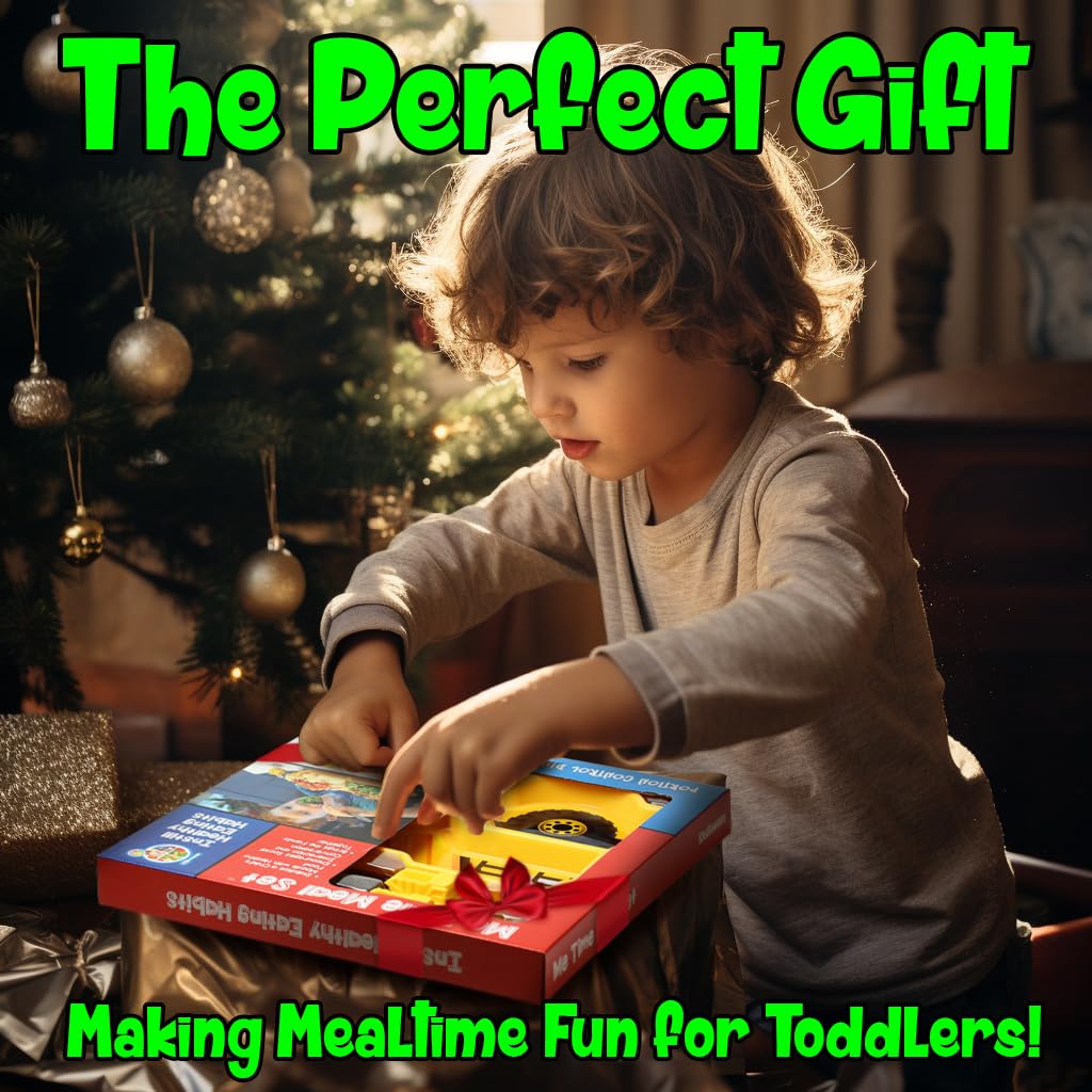 Funwares Engaging Kids' Dinnerware Set: Durable, Divided Plate, Ideal For Picky Eaters, Educational Mealtime, Easy Cleaning, Gif