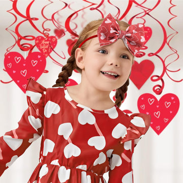 Yanjie Nylon Valentines Bows For Baby Girls Red Heart Bow Headband Newborn Toddler Infant Hot Pink Hair Bow Valentines Day Headb