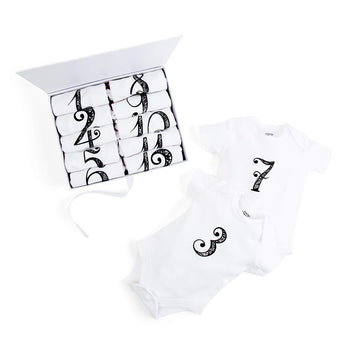 Jumpoff Jo - Seize The Moment Baby Milestone Onesies, 1 Through 12 Bodysuit Set With Numbers, Newborn Essentials
