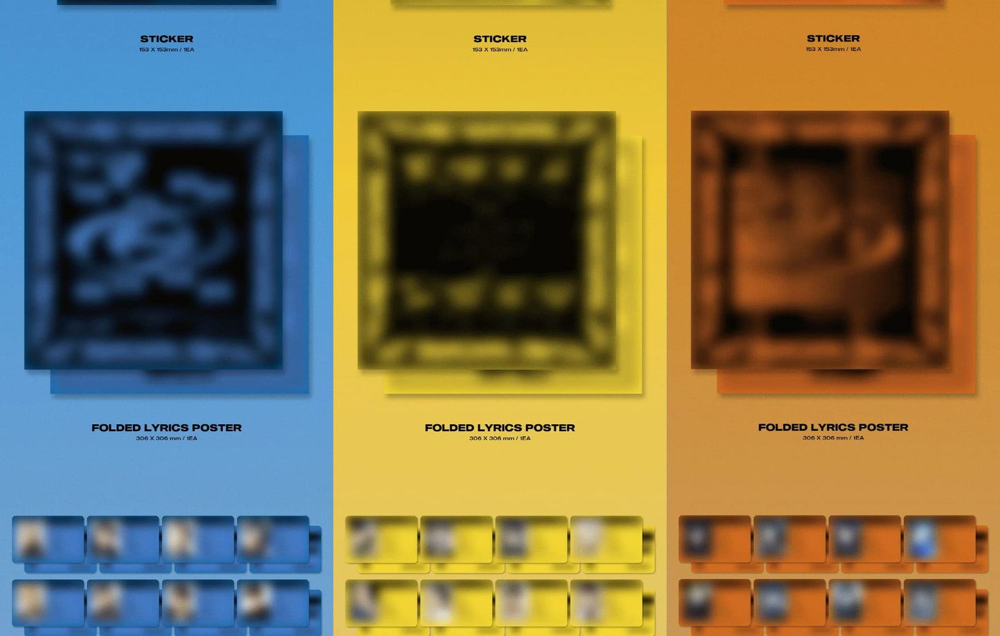 Ateez The World Ep.1 : Movement Album 3 Version Set Cd+1P Folding Lyrics Poster On Pack+72P Photobooklet+1Ea Sticker+1P Id Card+