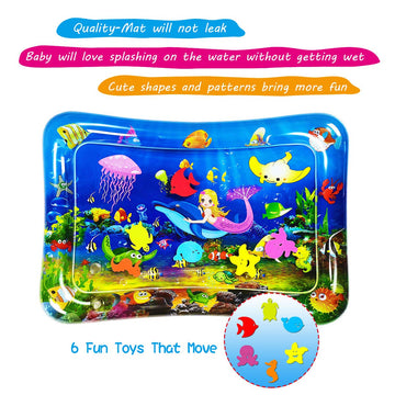Water Mat Infant Toys, Inflatable Tummy Premium Water Mat Baby And Toddlers Is The Perfect Fun Time Play Activity Center Your Ba