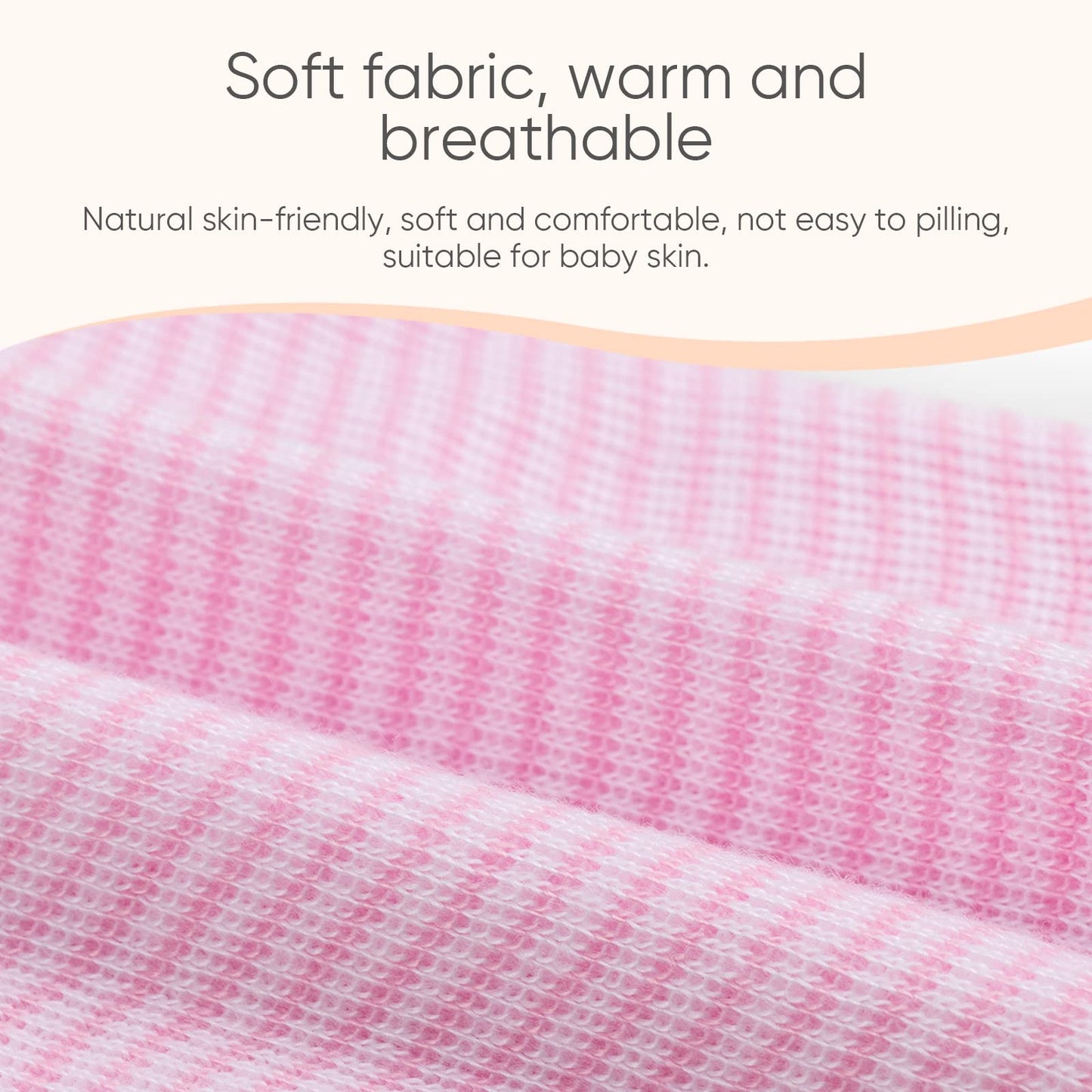 Dreshow Bqubo 3 Pack Newborn Hospital Hat Infant Baby Hat Cap With Double Pom-Poms Soft Cute Nursery Beanie