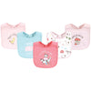 Hudson Baby Unisex Baby Cotton Bibs, Pink Farm Animals, One Size