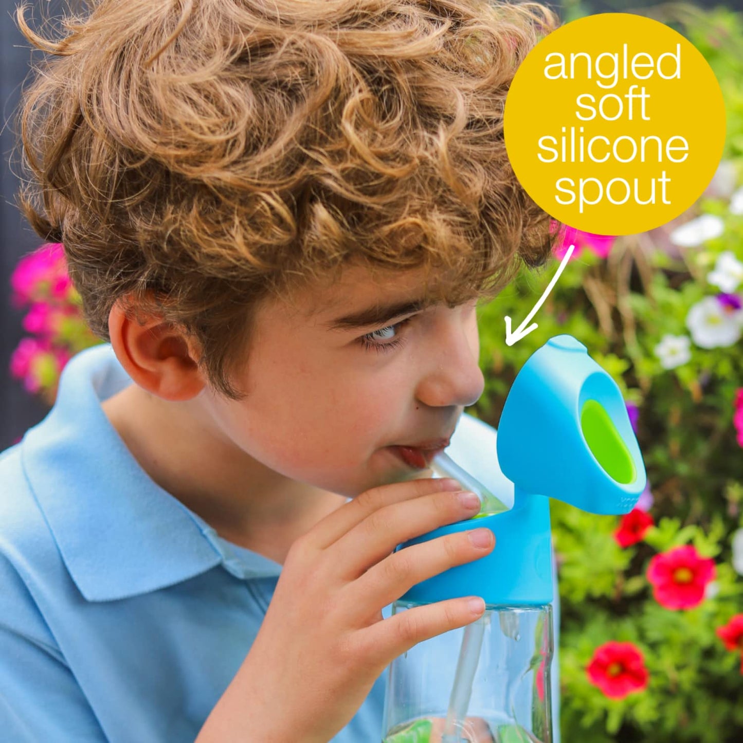 B.Box 15Oz Tritan Straw Bottle | Modern Water Bottle With Flip Straw For Toddlers & Kids | Spill Proof, Bpa Free (Lemon Sherbet,