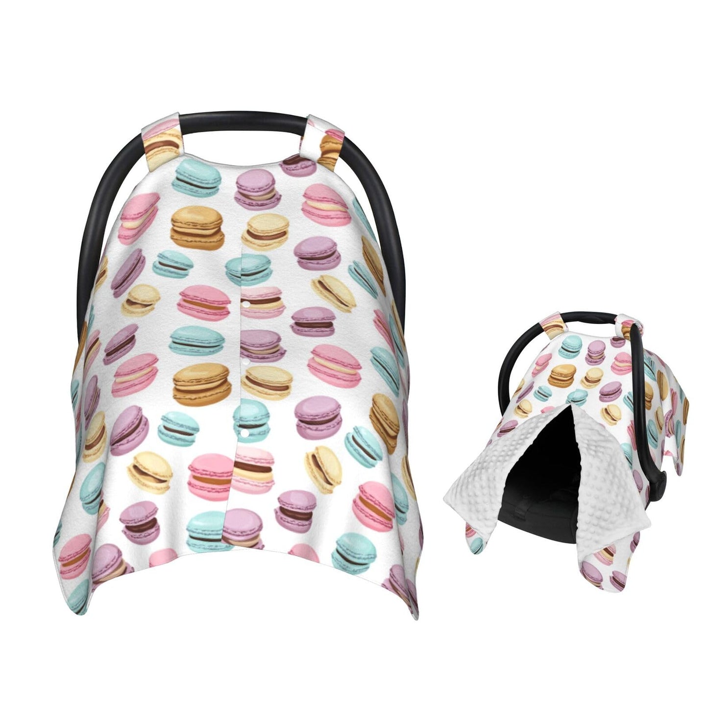 Muishi Cute Macarons Baby Car Seat Canopy Nursing Cover for Newborn Car Seat Breastfeeding Covers Blanket Newborn Shower Gift