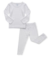 Avauma Baby Boys Girls Pajama Set Kids Toddler Snug Fit Ribbed Sleepwear Pjs For Daily Life Style (M/White(L))