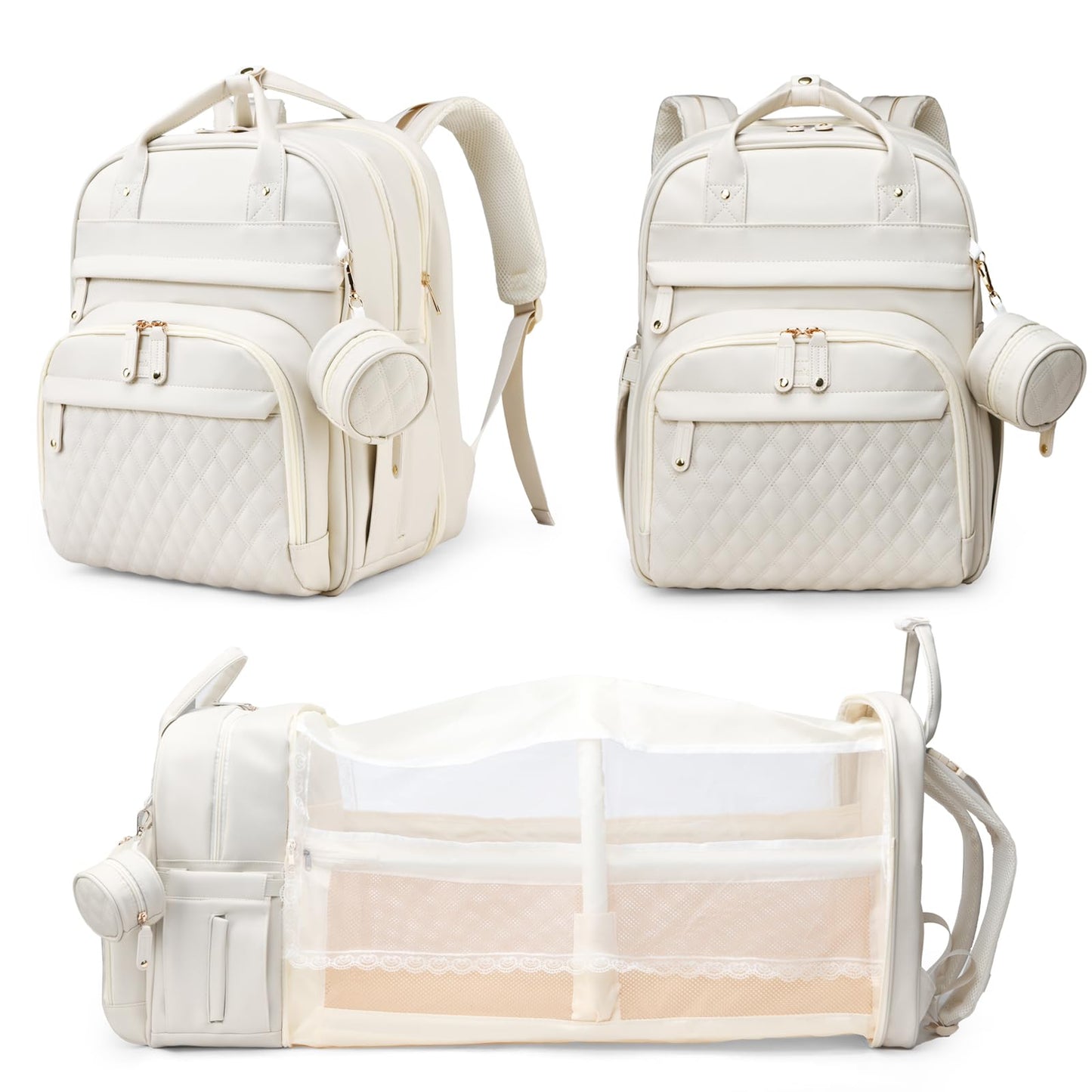 Astro alan Baby Diaper Bags with Changing Station, Waterproof Diaper Bag Backpack for Moms Dads with USB Charging Port, Baby Sho