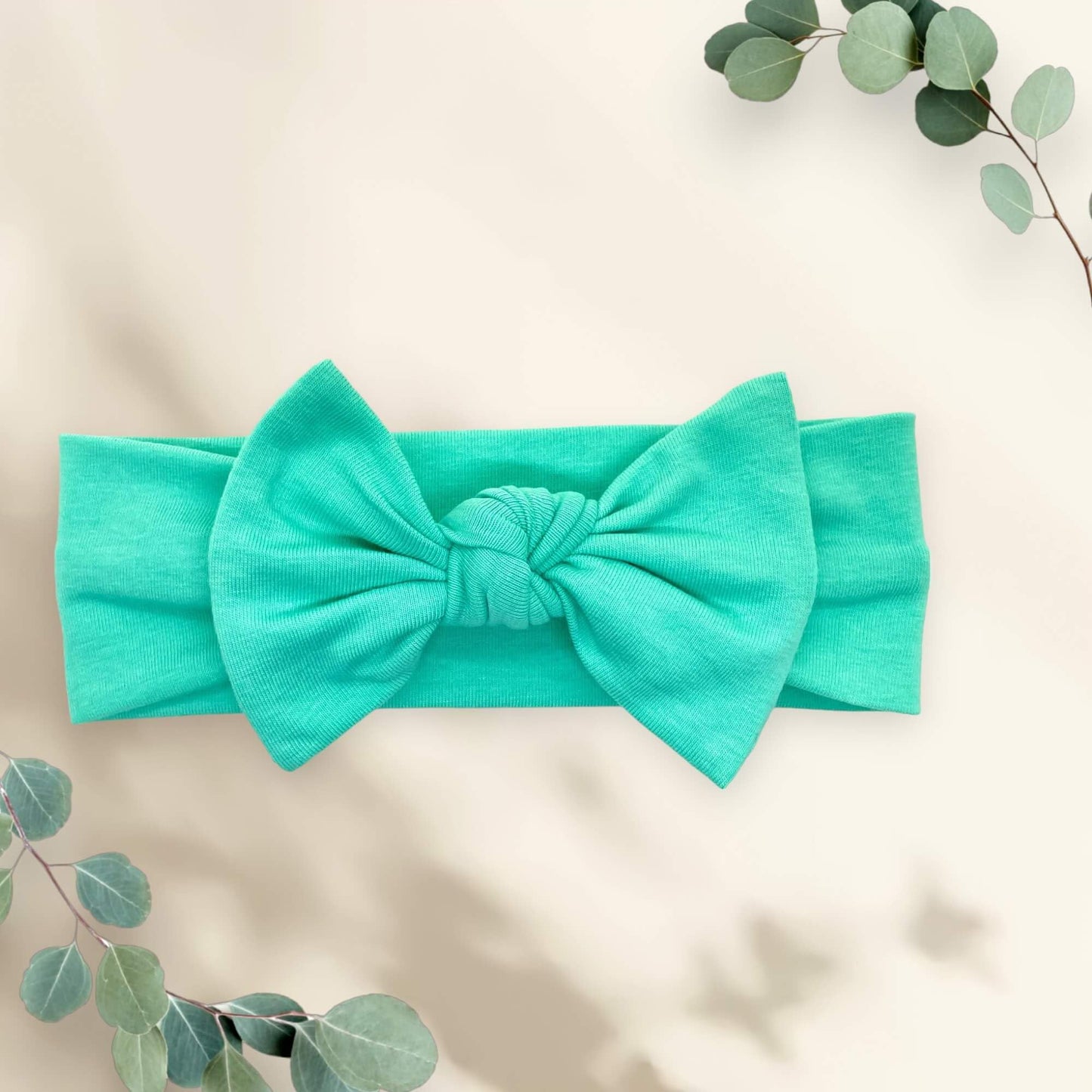 Babygiz Baby Girl Headbands-Infant,Toddler Cotton Handmade Hairbands With Bows Child Hair Accessories (Turquoise Blue)