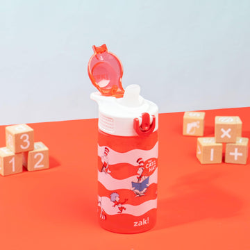 Zak Designs Dr. Seuss Sage Kids Water Bottle For School Or Travel, 16Oz Durable Plastic Water Bottle With Straw, Handle, And Lea