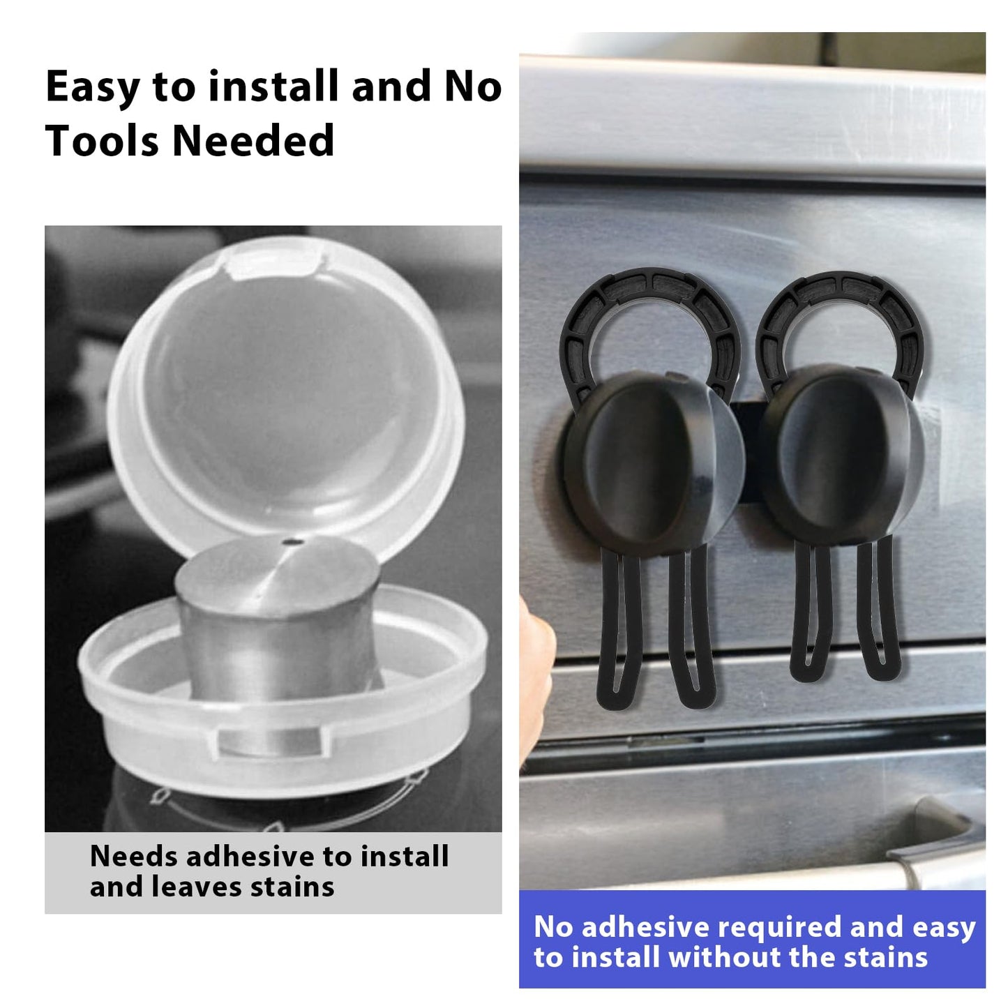 Comnico 5 Pack Stove Knob Locks Proof Oven Knobs Covers Stove Child Safety Guards Door Knob Safety Proofing Gas Stove Knob Cover