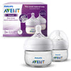 Philips Avent Natural Baby Bottles, With First Flow Nipple, 2Oz/60Ml, 2 Pack, Scf019/25