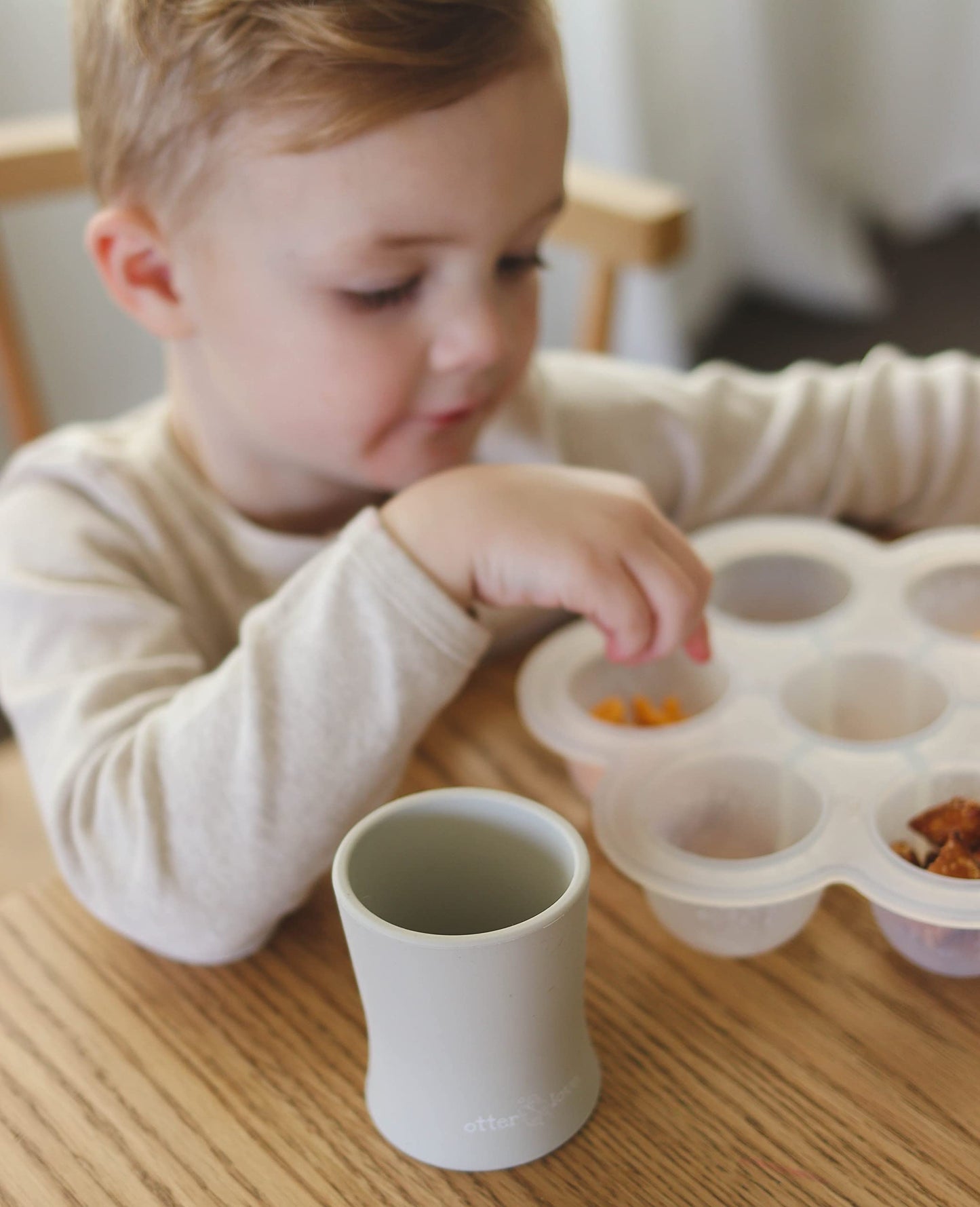 Otterlove Silicone Baby & Toddler Training Cup - Pediatric Ot Approved - 100% Platinum Pure Lfgb Silicone - Unbreakable - Plasti