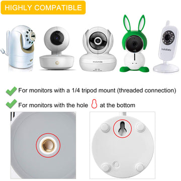 Flexible Baby Monitor Clip Camera Mount Compatible With Infant Optics Dxr-8 And Dxr-8 Pro Baby Monitor, Flexible Long Gooseneck