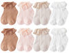 Qandsweet Baby Girls' Eyelet Flower Socks Ankle Sock For Newborn Infant Toddlers Kids (1-2 Years, Mesh -8Pairs)