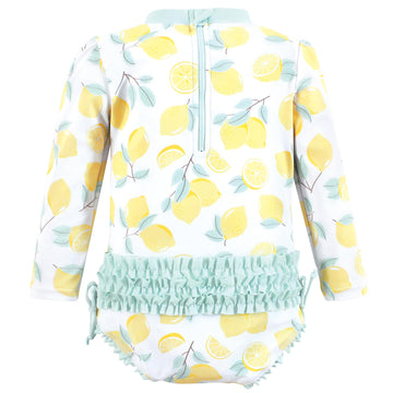 Hudson Baby Baby Girl'S Toddler Swimsuit, Mint Lemons
