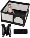 Patywaga Foldable Baby Playpen, Extra Large Collapsible Play Yard for Babies & Toddlers, Portable Travel Playpen with Gate, Safe