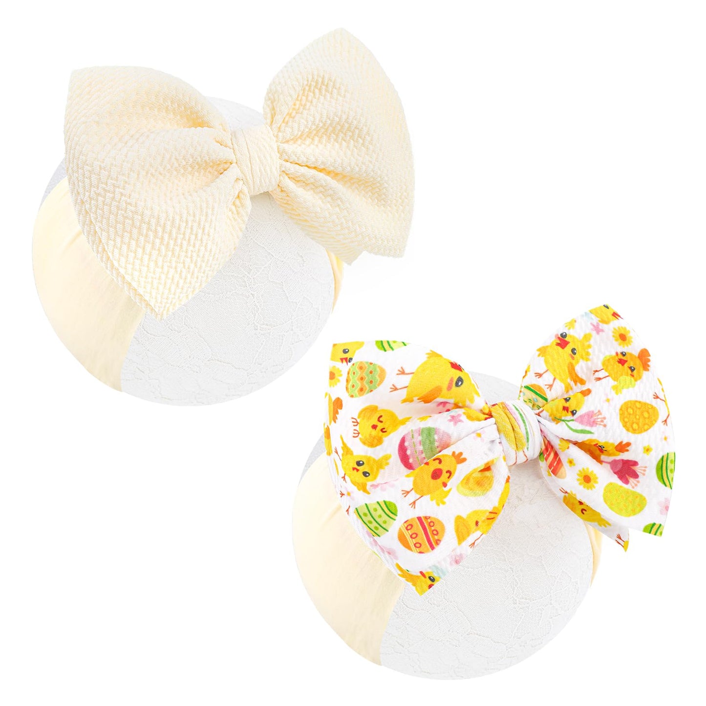 Lanmerry Easter Headbands For Girls Hair Bow Rabbit Cheer Bow Easter Bunny Hairbands Hair Accessories Baby Girl Large Bows Easte