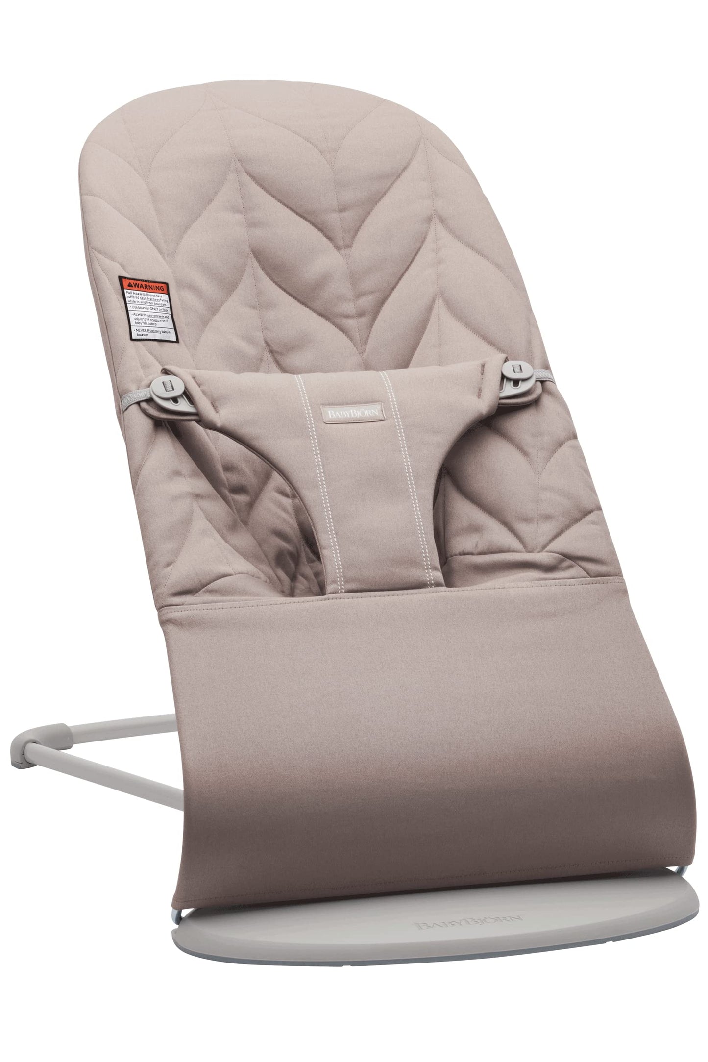 BabyBjrn Bouncer Bliss, Cotton Petal Quilt, Sand Gray