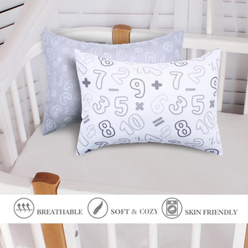Uomny Toddler Pillowcase 13 X 18 Neutral Toddler Pillow Cases For 14 X 19 12X18 Crib Pillows Soft Travel Pillow Cover Envelope C