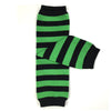 Allydrew Stripes, Polka Dots & Chevron Baby Leg Warmer & Toddler Leg Warmer For Boys & Girls, Green & Black Stripes