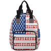 CNNINGYI Baby Diapers Bag Backpack, 4th of July Waterproof Large Baby Bag for Mom Dad, American Flag Paw Travel Diaper Bag Backp