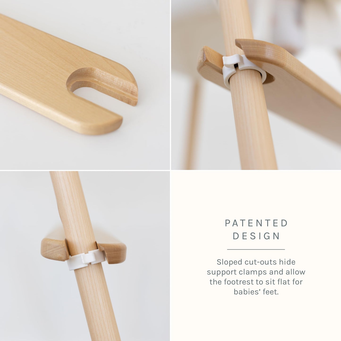 Yeah Baby Goods Adjustable Ikea High Chair Footrest (Brich) - Attachable Ikea Antilop Highchair Footrest For Safer Mealtimes