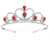 Lovelyshop Red Gems Rhinestone Tiara For Little Kid Big Kid Prom Birthday Princess Crown