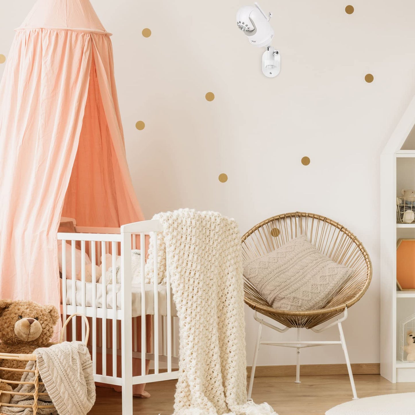 Wochel Adjustable Baby Monitor Wall Mount For Infant Optics Dxr-8 And Dxr-8 Pro Baby Monitor, Perfect View Angle And Easy Instal