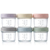 Vitever 6 Pack Glass Baby Food Storage Containers - 4 Oz Baby Food Storage Jars With Lids, Baby Food Maker, Microwave, Dishwashe